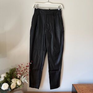 Zara Faux Leather Black Pants